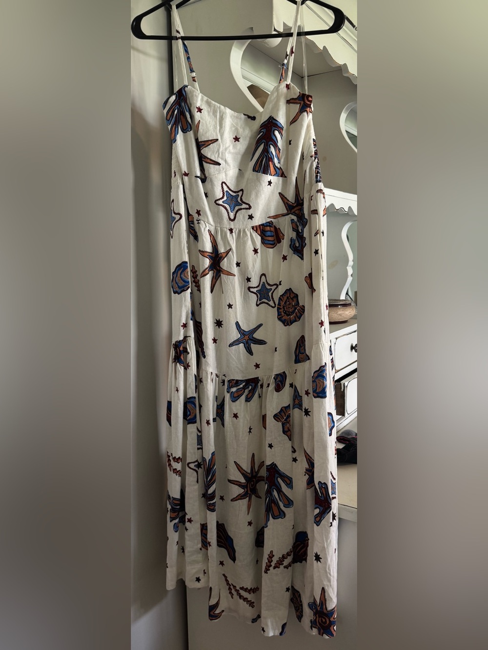 Women’s Cream Seashell Tiered Maxi dress